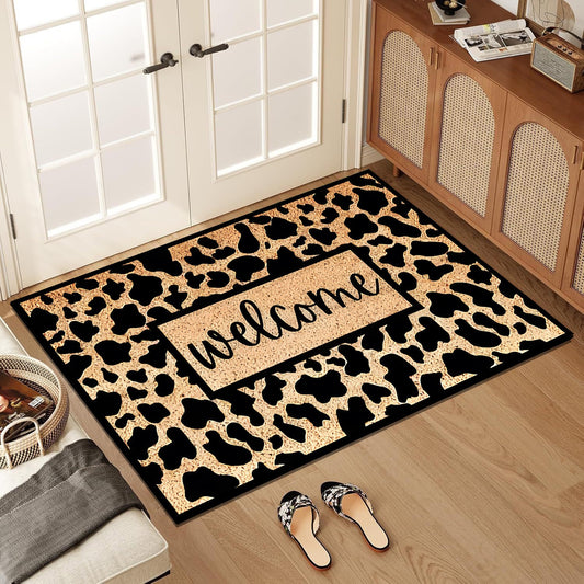 R1302 Camel Stylish Animal Print Welcome Doormat