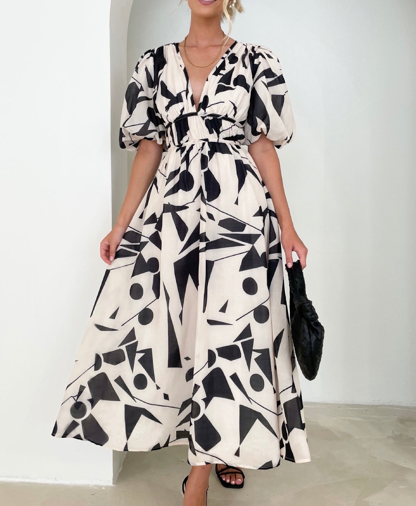 R1309 Summer Floral Print Long Dress
