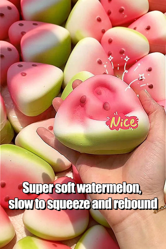R1439 Coral Dainty Watermelon Slow Rising Stress Relief Squeeze Toy