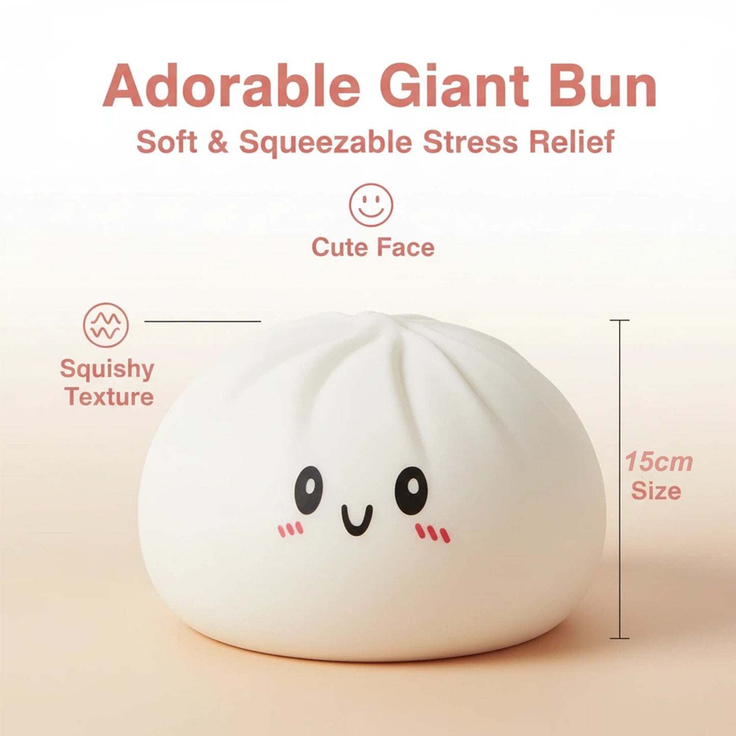 R1561 Giant Dumpling Squishy Toy 15cm