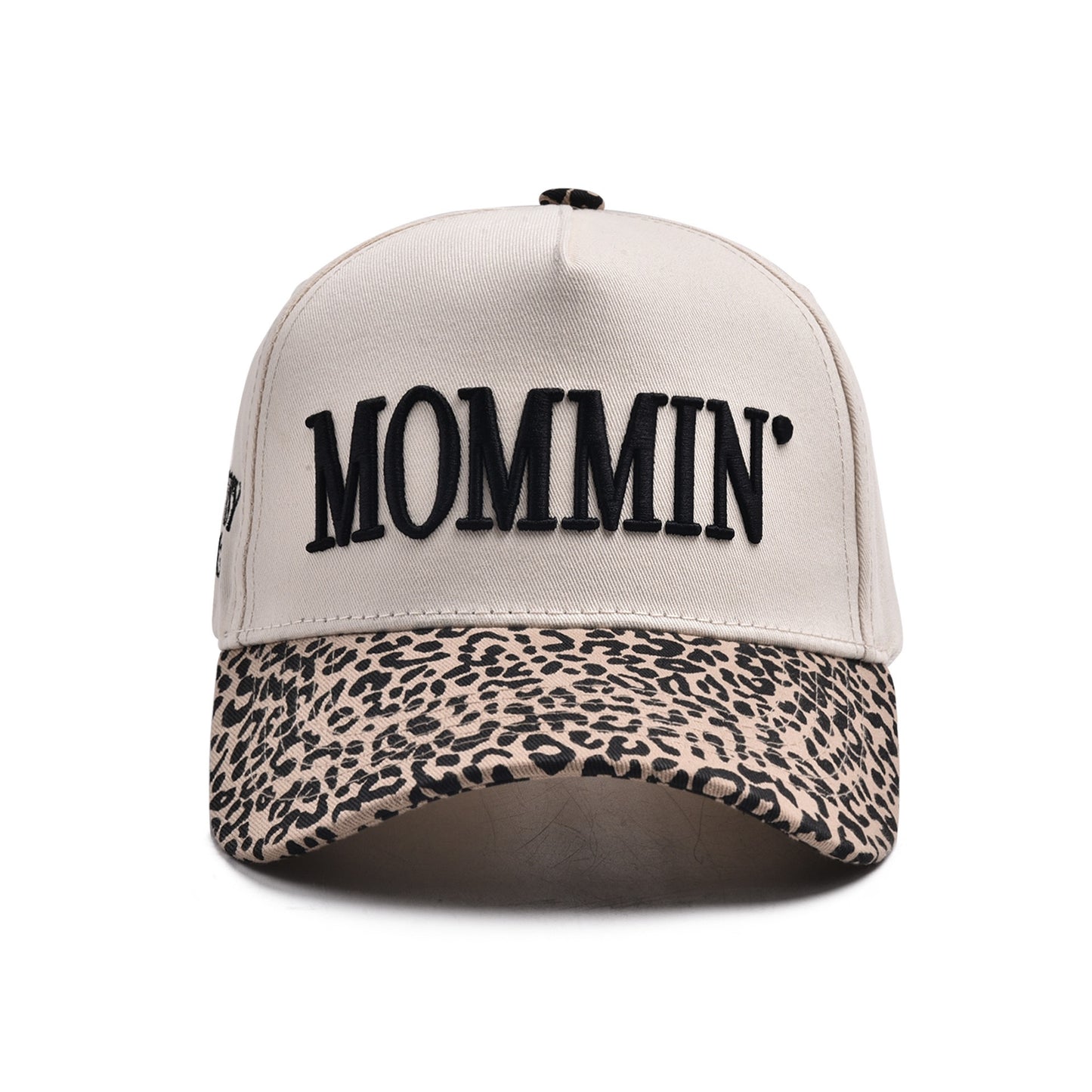 R1304 MOMMIN Embroidered Leopard Contrast Brim Baseball Cap