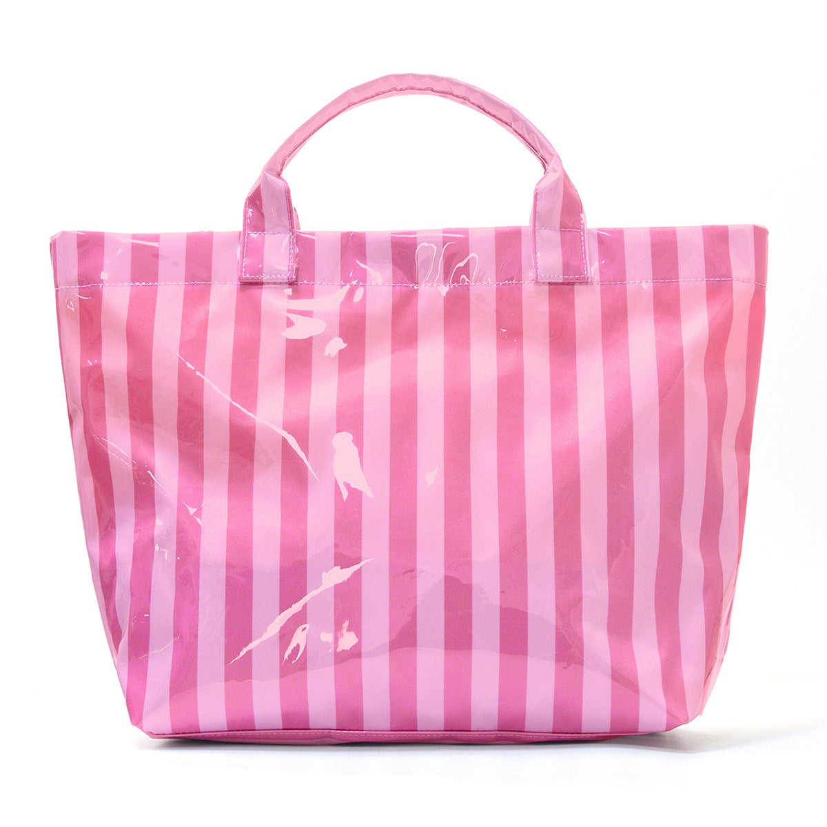 R1323 Glossy Striped Large Tote Bag