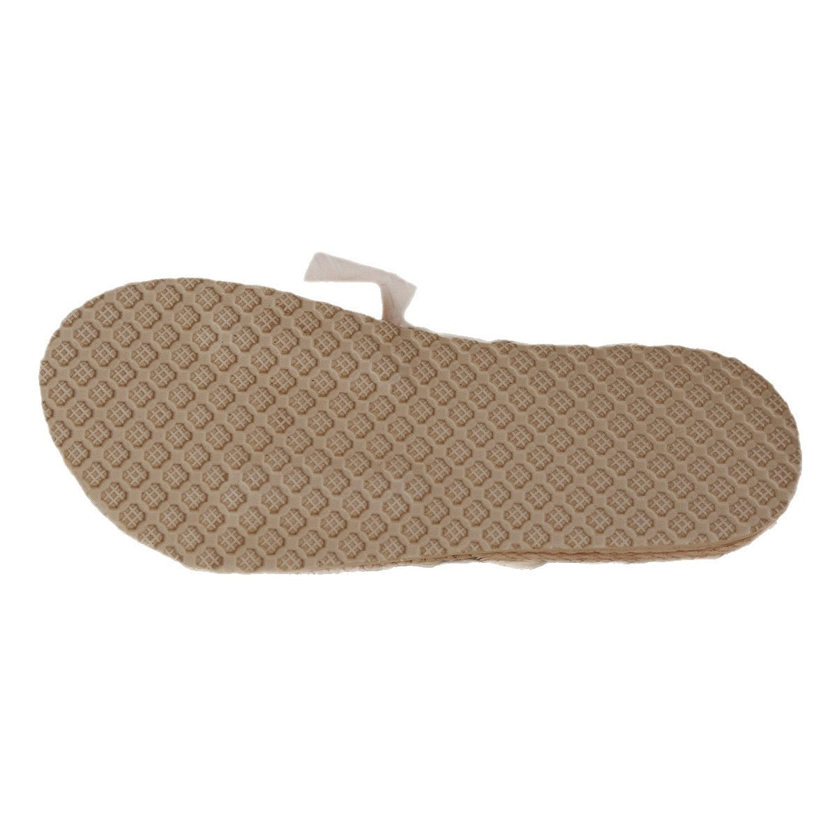 R1243 Bow Decor Straw Woven Flip Flop Slippers
