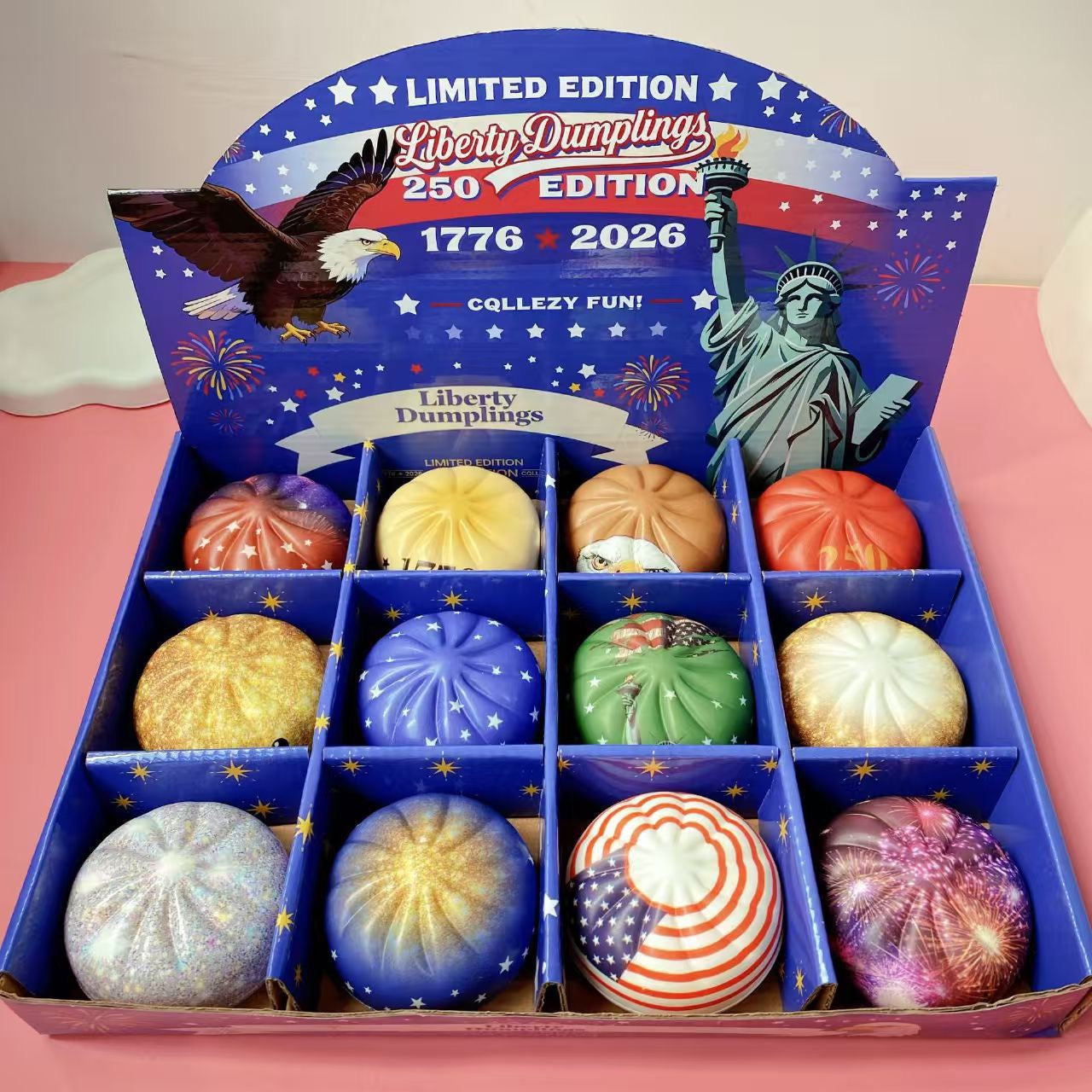 R1421 4th of July Squishy Dumpling Stress Ball