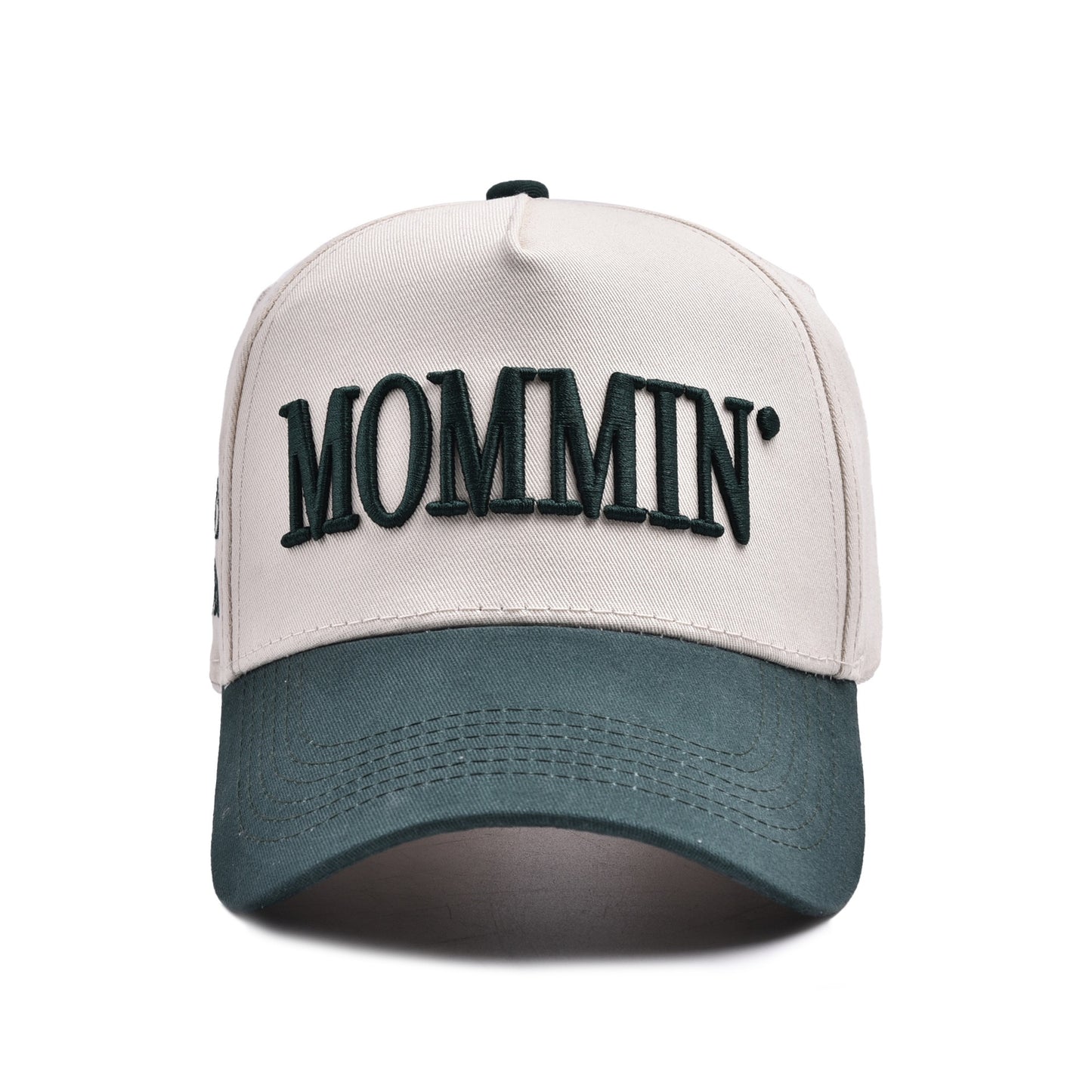 R1304 MOMMIN Embroidered Leopard Contrast Brim Baseball Cap