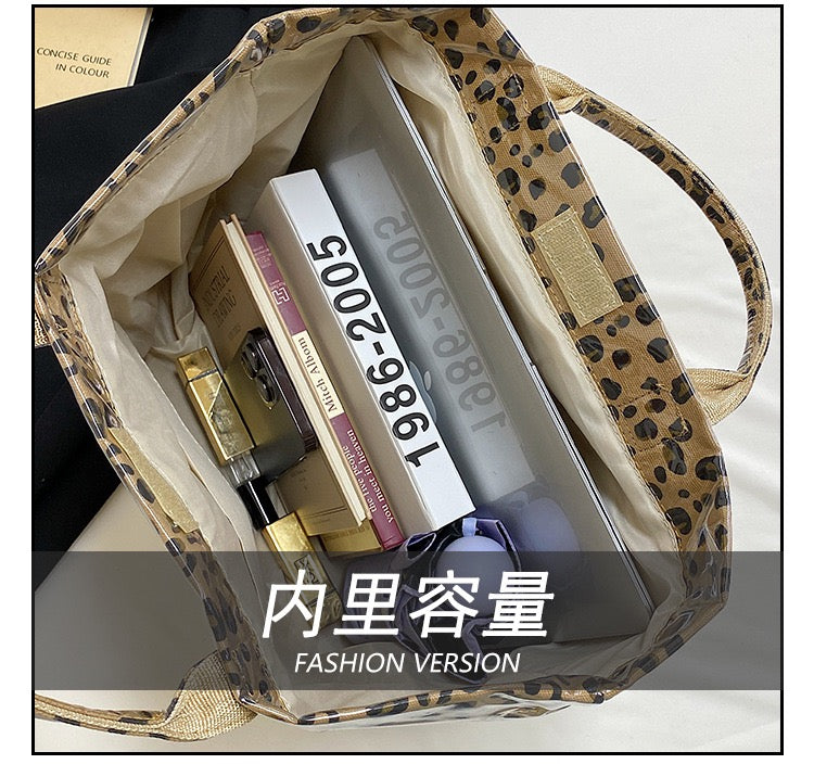 R1347 Leopard PU Leather Water Proof Tote Bag