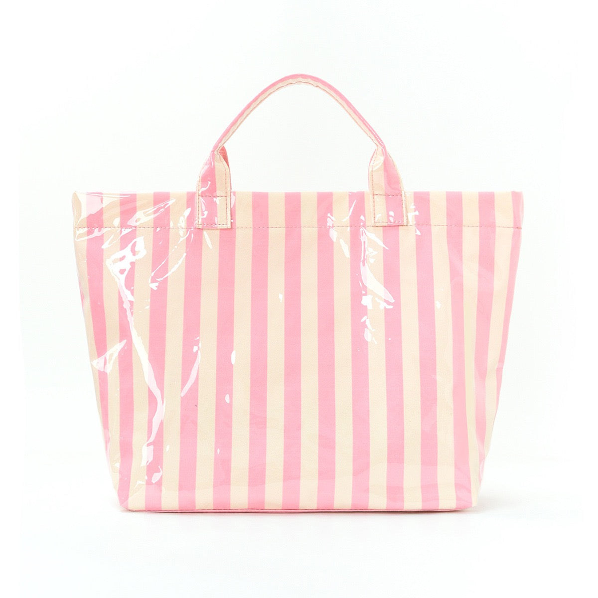 R1323 Glossy Striped Large Tote Bag