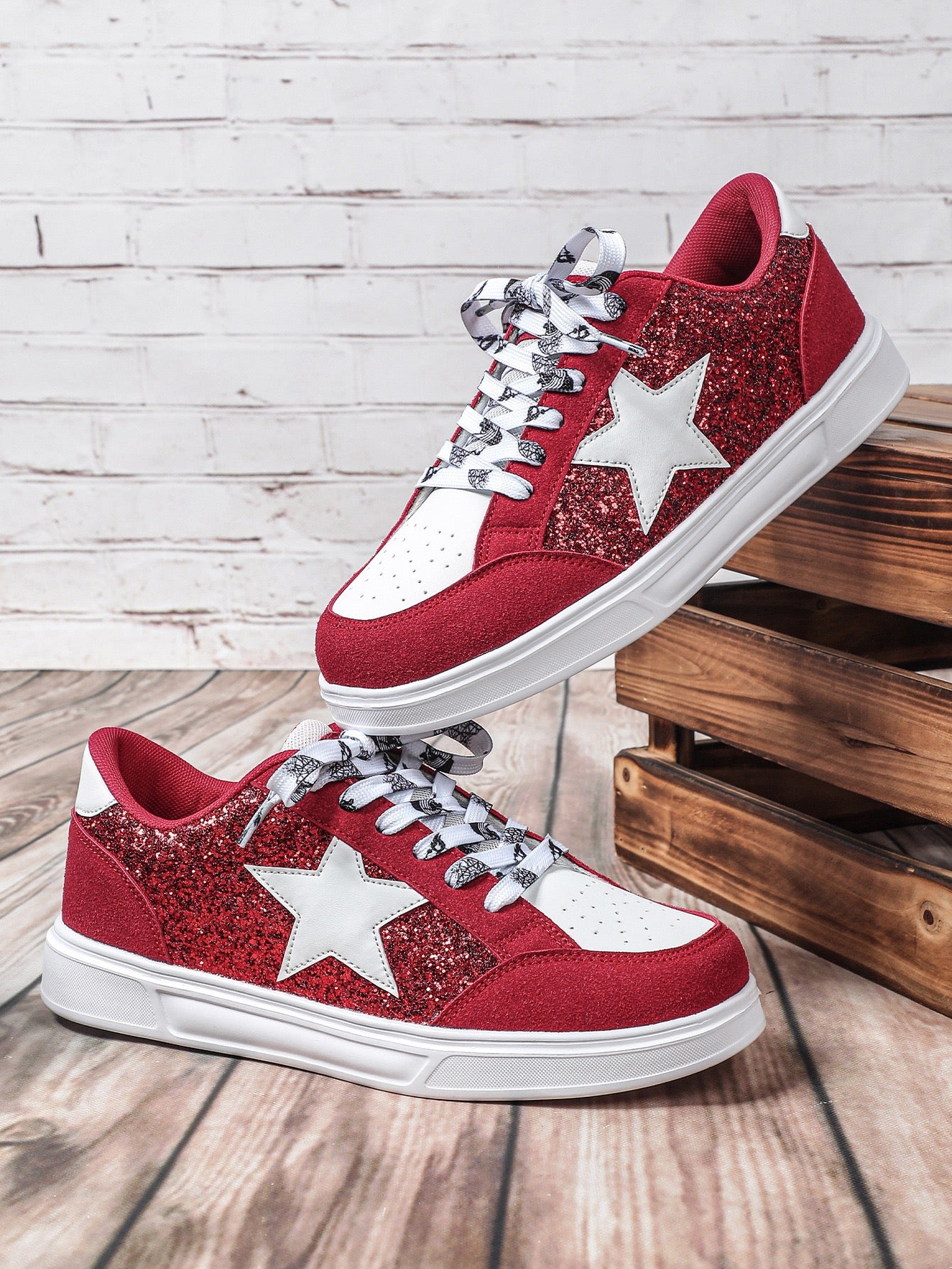 R1190 Glitter Star Flat Shoes