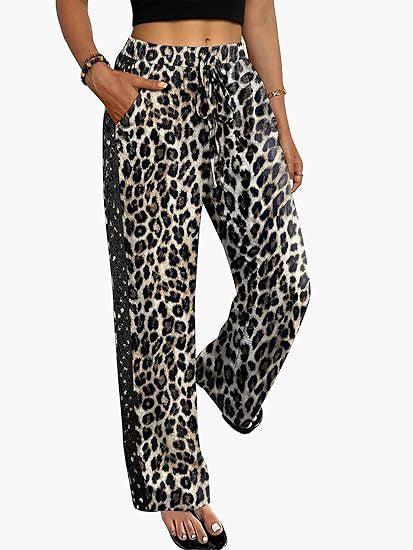 D5550 Lace Patchwork Lounge Pants