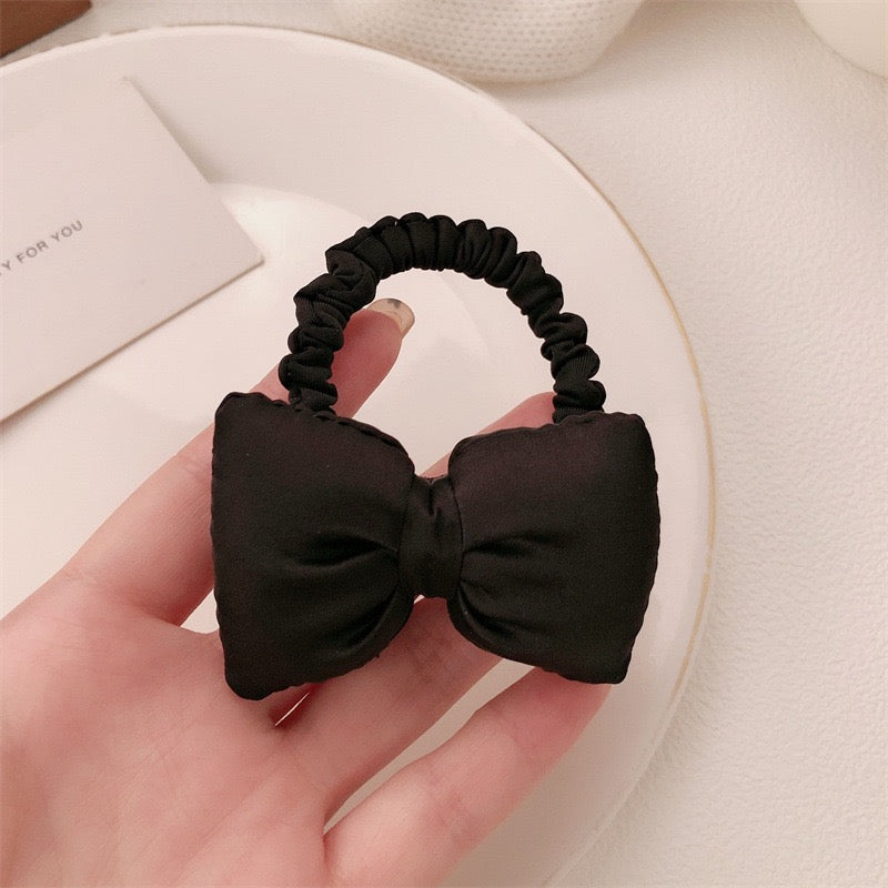 R1208 Puffy Bow Leopard Hair Tie