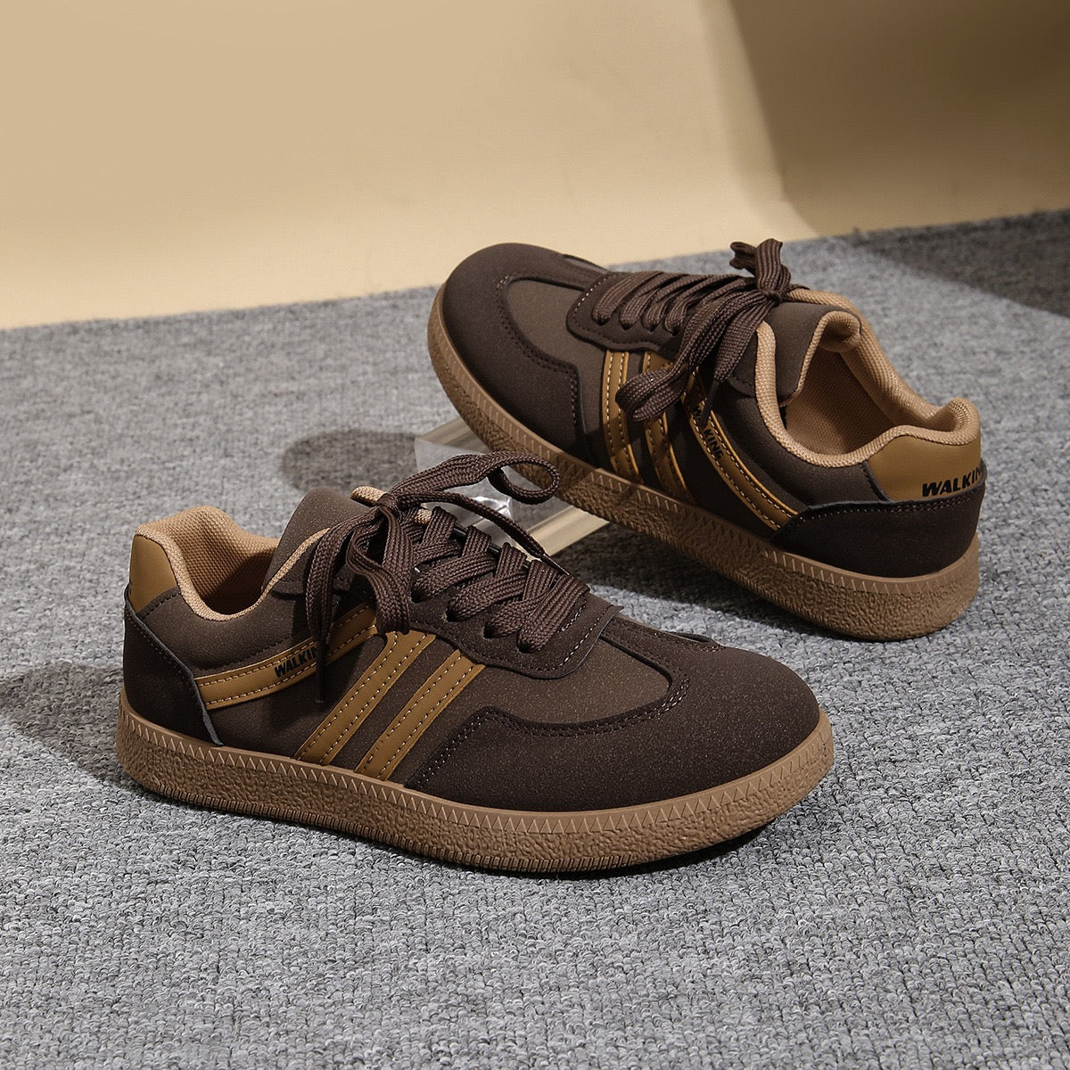 R1200 Pu Leather Lace-up Shoes