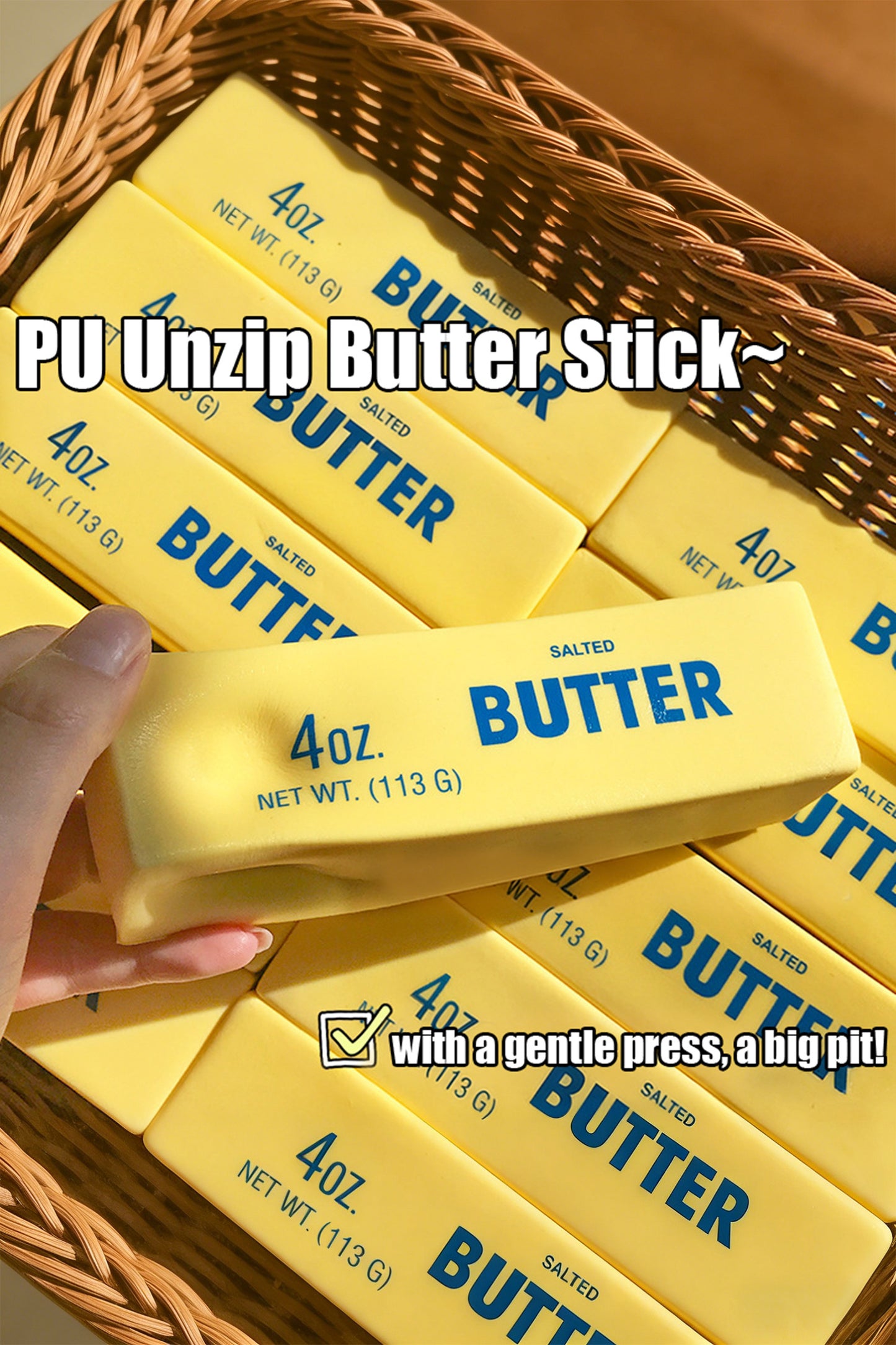 R1382 1PC PU Butter Sticker Relieve Pressure Toy