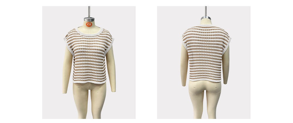 R1218 Short Sleeve Bat Sleeve Sweater Top
