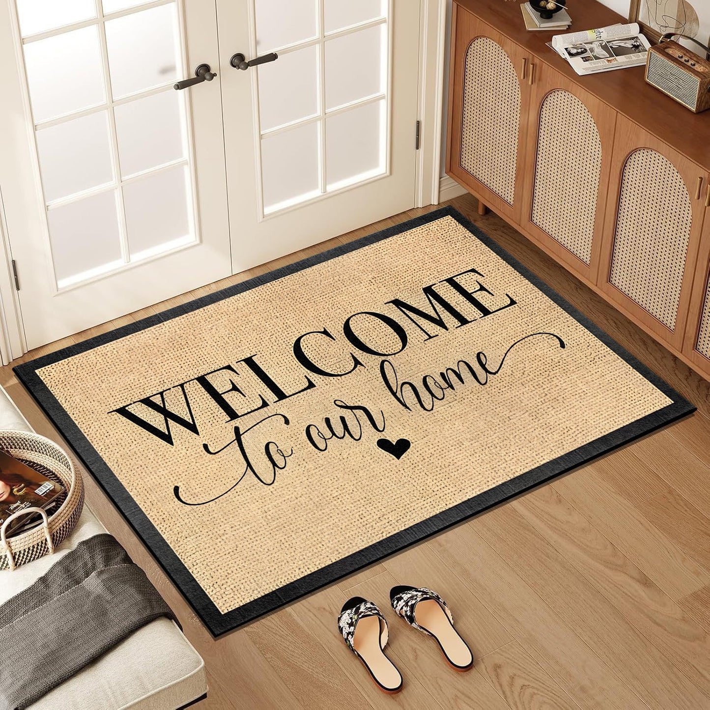R1302 Camel Stylish Animal Print Welcome Doormat