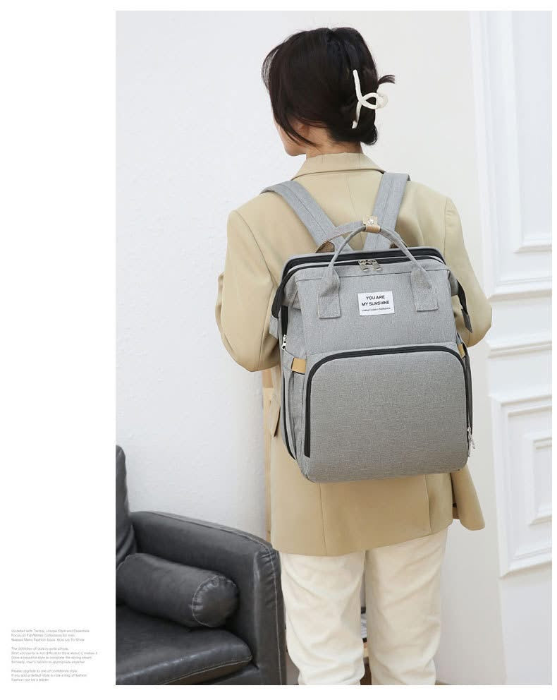D5372 Multi-functional large-capacity baby crib mother and baby bag diaper bag