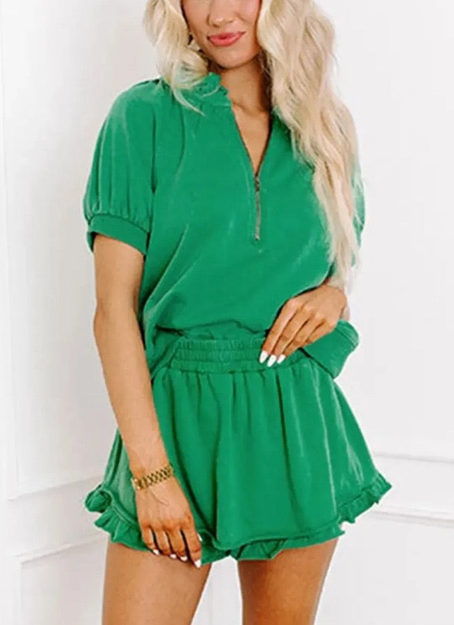R1657 Two Pieces Skort Set