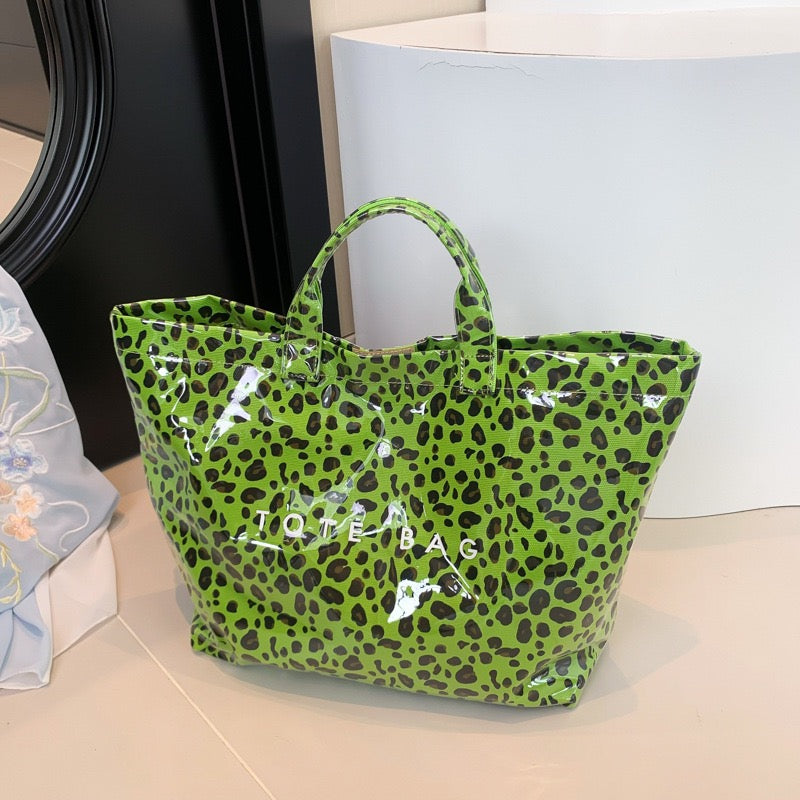 R1347 Leopard PU Leather Water Proof Tote Bag