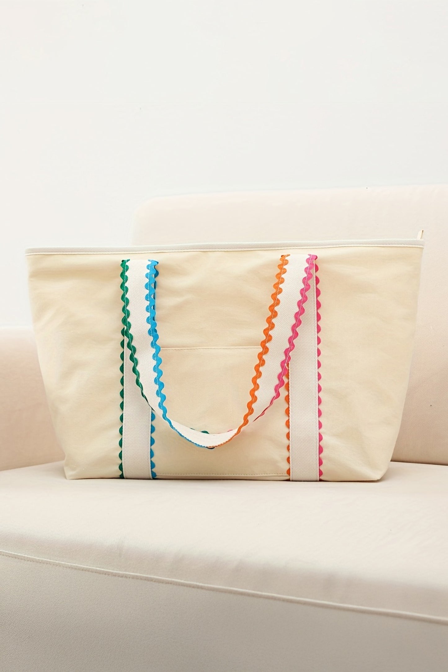 R1191 Ricrac Canvas Tote Bag