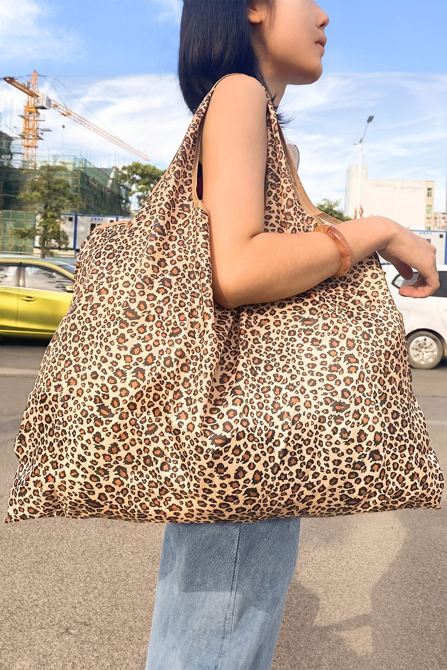 R1284 Large capacity reusable shopping tote bag