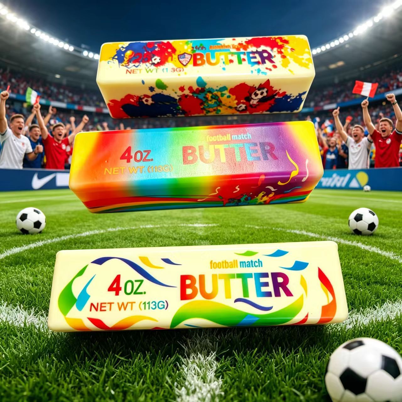 R1520 American Flag &Football Match Butter
