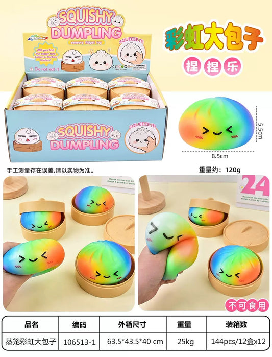 R1415 Cute Face Squishy Dumpling Stress Ball